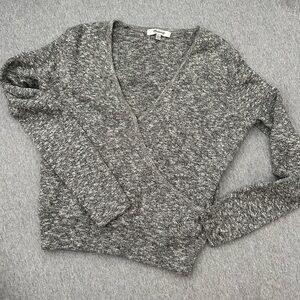 Madewell Charcoal V-Neck Sweater